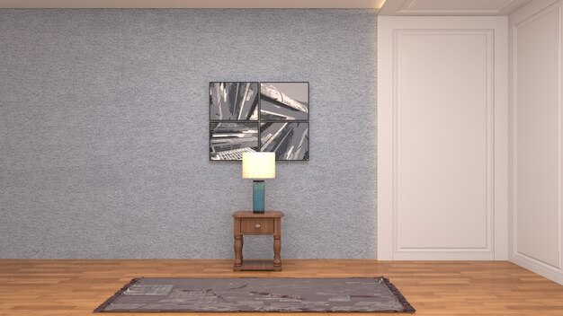 Иллюстрация пустой внутренней комнаты