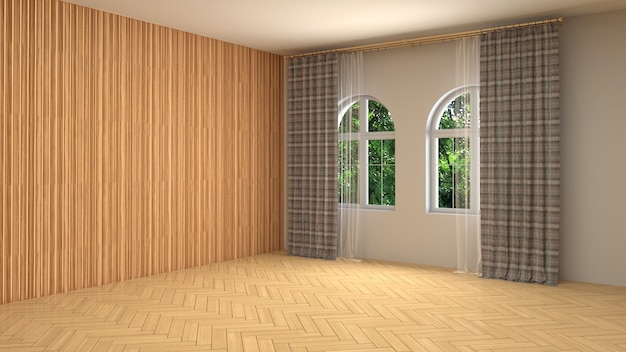 Illustration of the empty interior room