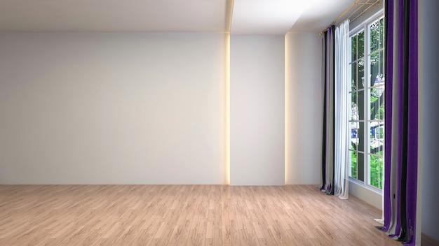 Photo illustration of the empty interior room