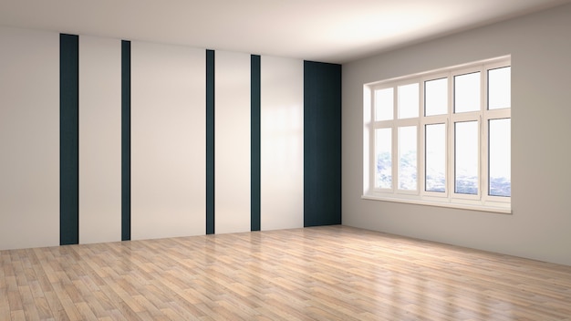 Illustration of the empty interior room