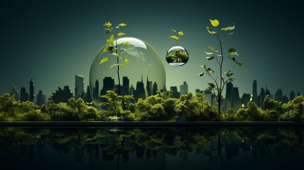 Photo illustration for environmental business