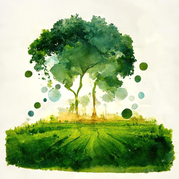 Illustration of environmentally friendly and ecology concept