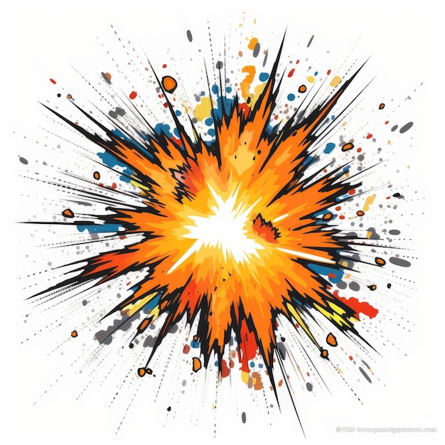 Photo an illustration of an explosion boom