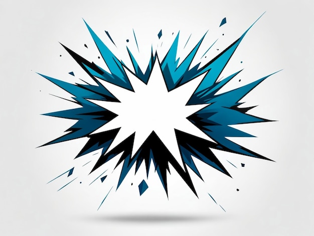 Illustration of explosion icon on white background