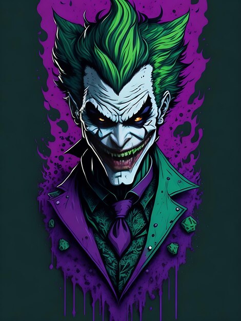 illustration face evil the joker