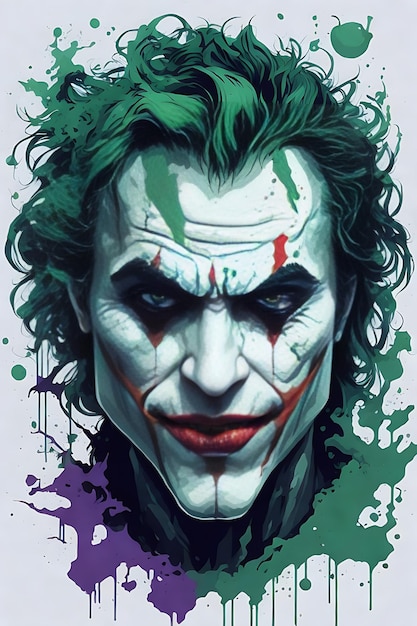 illustration face evil the joker