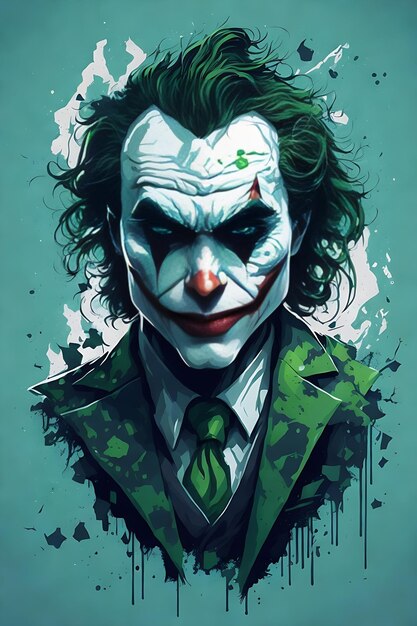 illustration face evil the joker