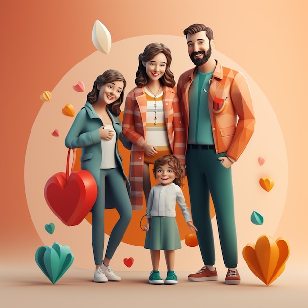 Illustration of family life insurance