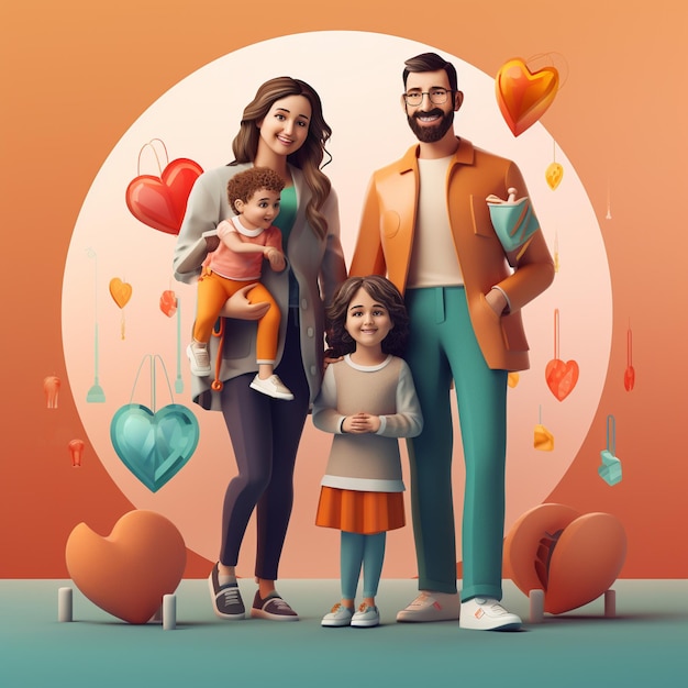 Illustration of family life insurance