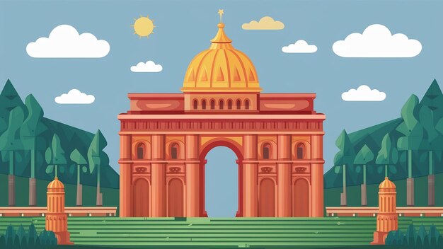 Illustration of famous monument of the world