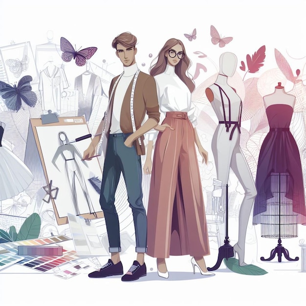 illustration of Fashion and Design