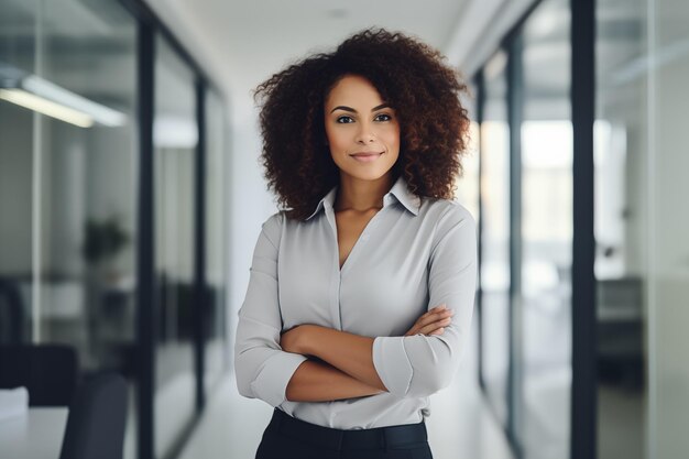 Photo illustration of a fashion portrait business woman ai generated