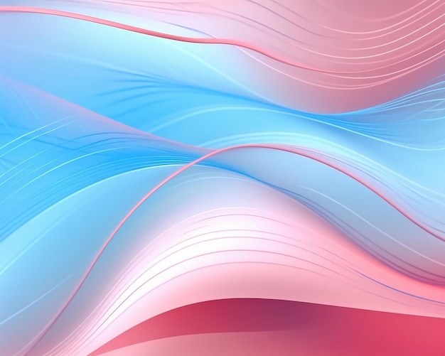 The illustration features a wavy pastelcolored background with curved lines Generative AI