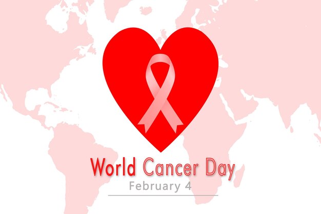 Illustration of february 4 celebration of world day of the fight against cancer