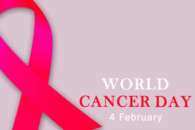 Illustration of february 4 celebration of world day of the fight against cancer