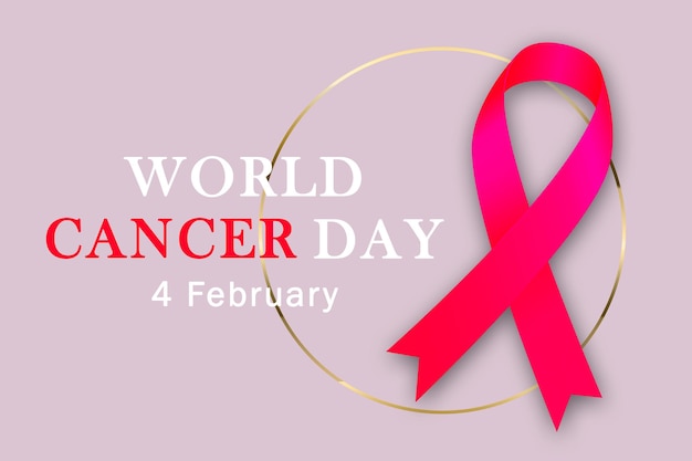 Illustration of february 4 celebration of world day of the fight against cancer