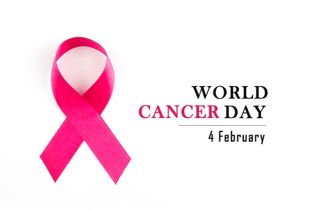 がんとの戦いの世界デーの2月4日のお祝いのイラスト