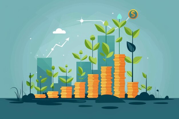 Photo illustration financial growth
