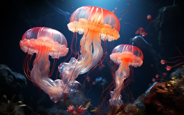 premium-ai-image-illustration-of-fish-and-aquatic-animals