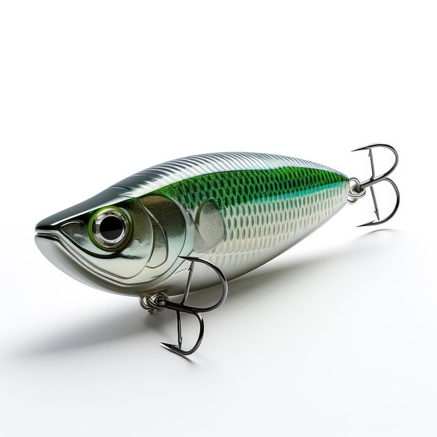 illustration fishing lure in white scene