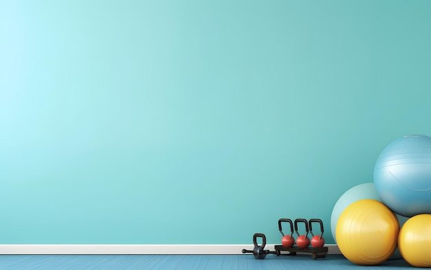 illustration fitness equipments design background