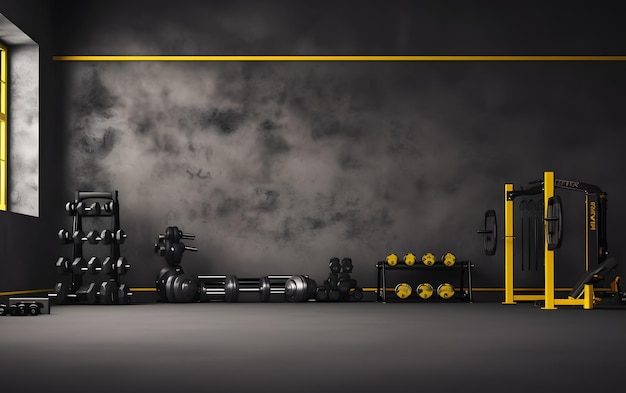 illustration fitness equipments design background