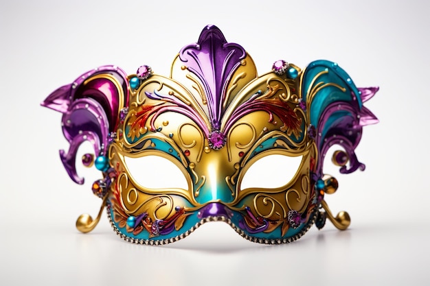 Illustration for Flamboyant Mardi Gras Masks bright colors isolated