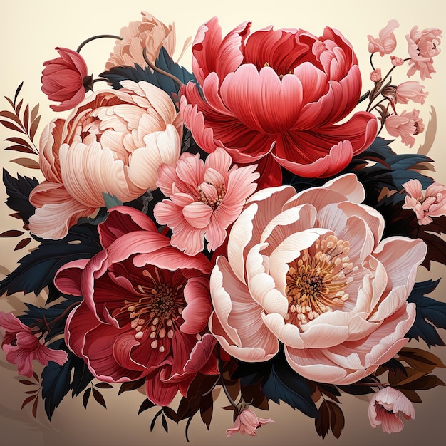 Illustration of a floral art design