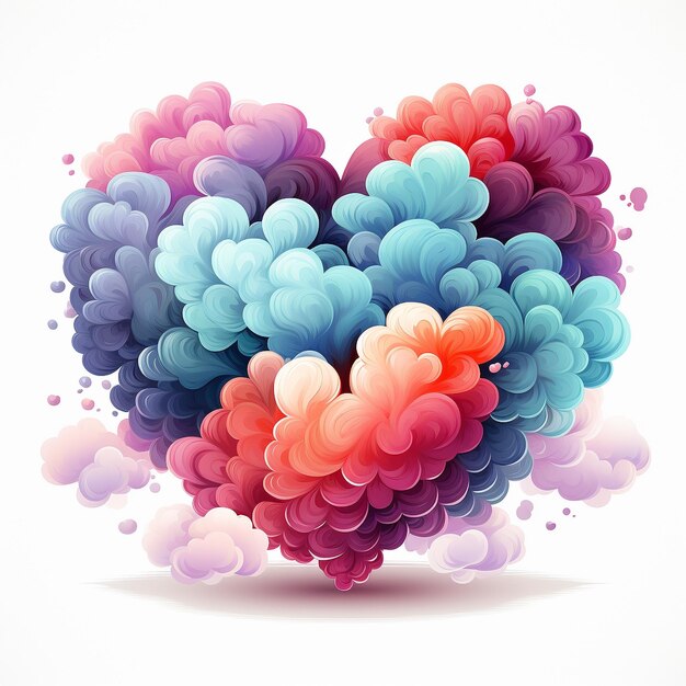 illustration of a fluffy colorful cloud