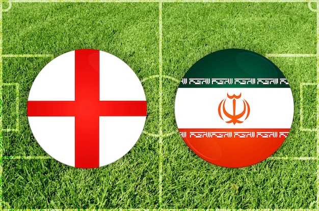 Photo illustration for football match england vs iran