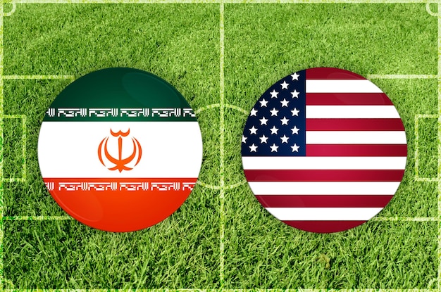 Illustration for football match iran vs usa