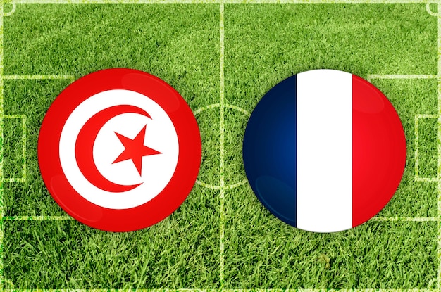 Illustration for football match tunisia vs france