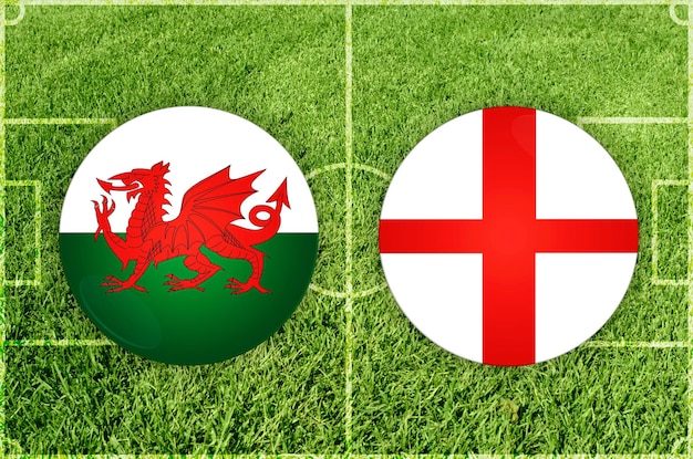 Illustration for football match wales vs england