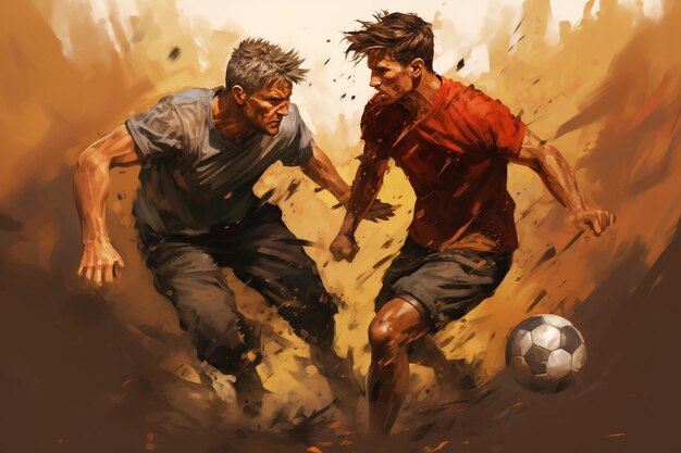 Photo illustration football soccer live
