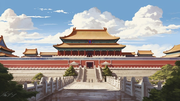 Illustration of the Forbidden City