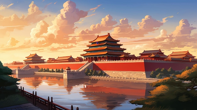 Illustration of the Forbidden City