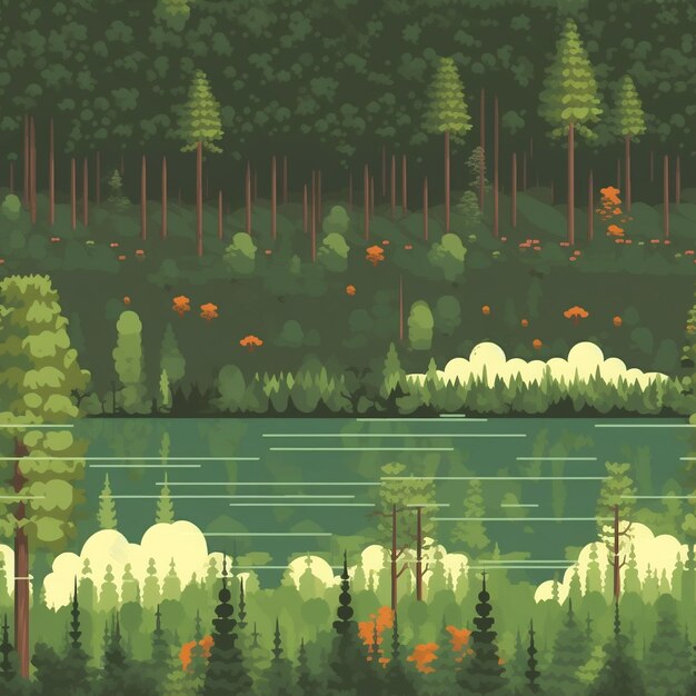 illustration of forest