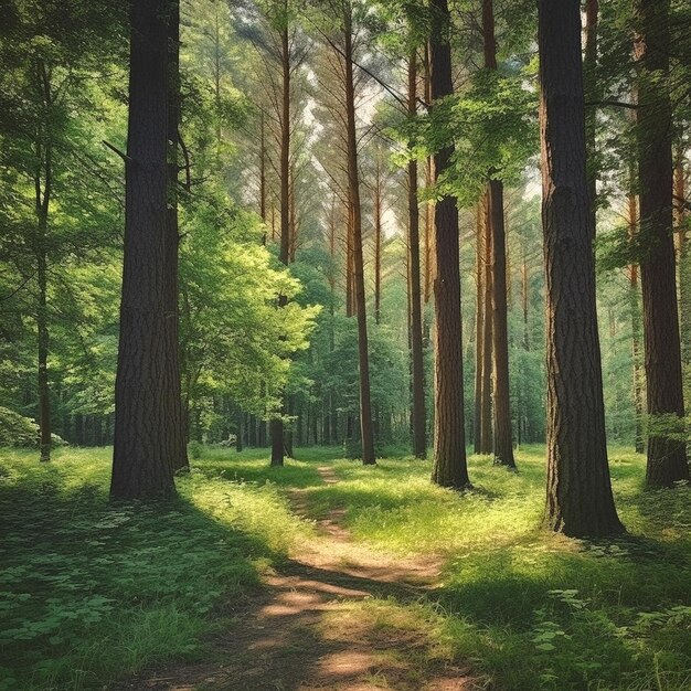 Foto illustrazione di una foresta