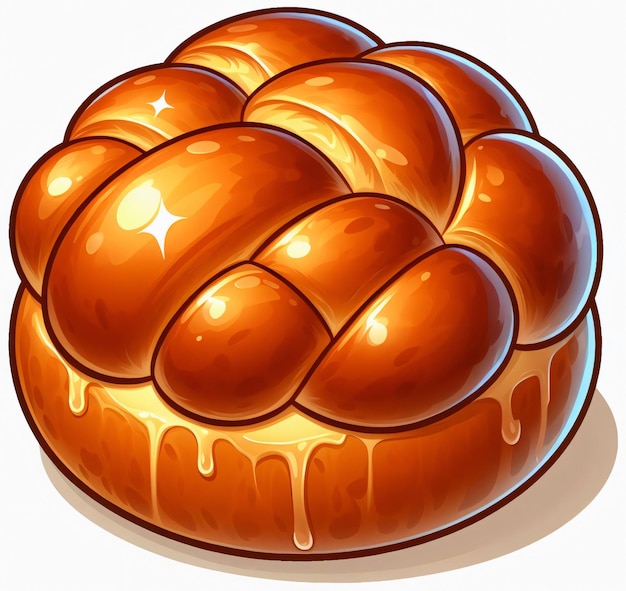 Illustration of french brioche