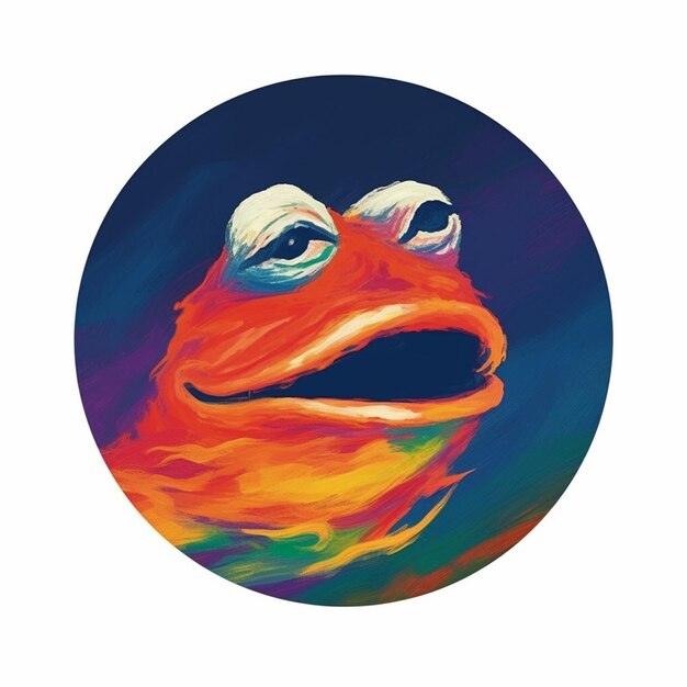 illustration of a frog sticker