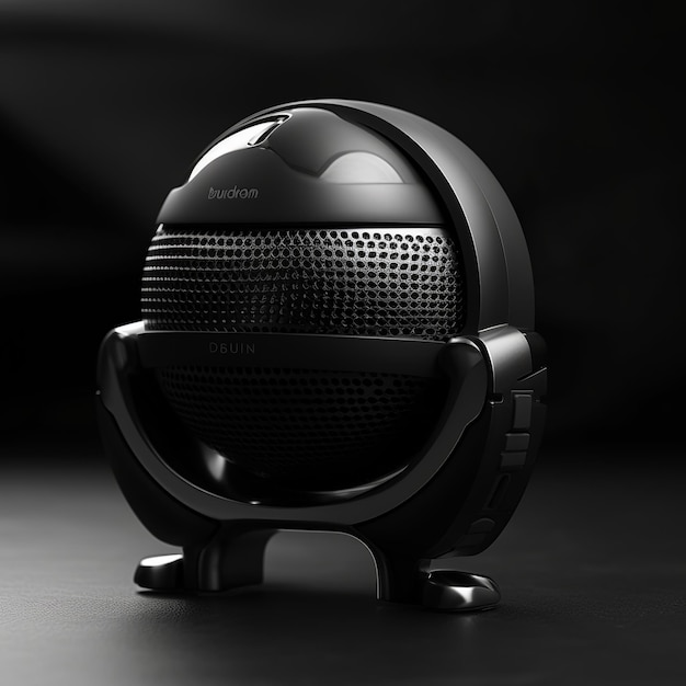 illustration of Futuristic divoom bluetooth speaker 3D extremely