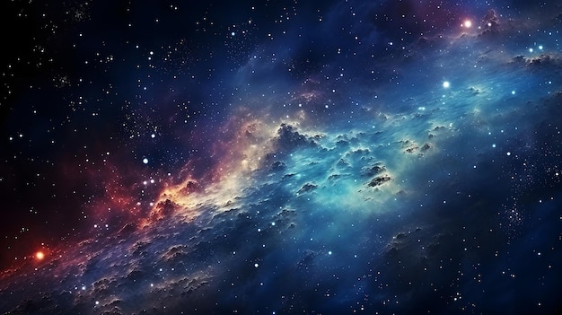 Illustration of galaxy background with stars and space dust