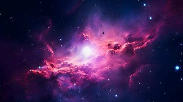 별과 우주 먼지가 있는 은하 배경 그림