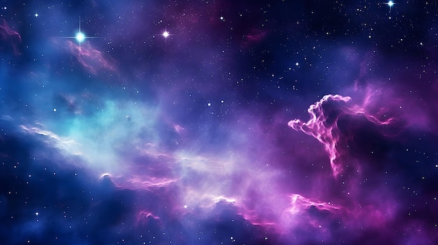 Иллюстрация фона галактики со звездами и космической пылью