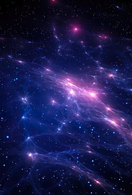 Photo illustration of galaxy with purple loght