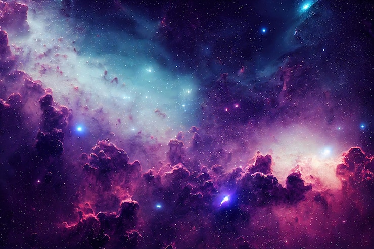 Photo illustration of galaxy with stars and space dust in the universe