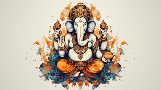 Photo illustration of ganesha aum hindu diwali india