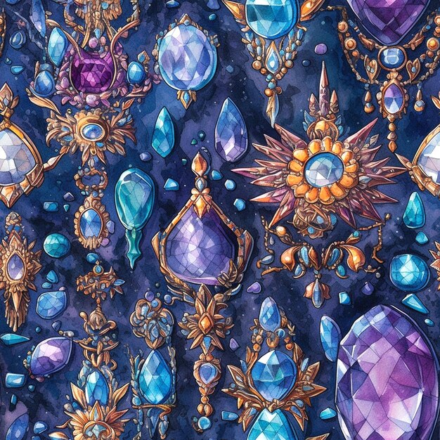 Photo illustration of gems