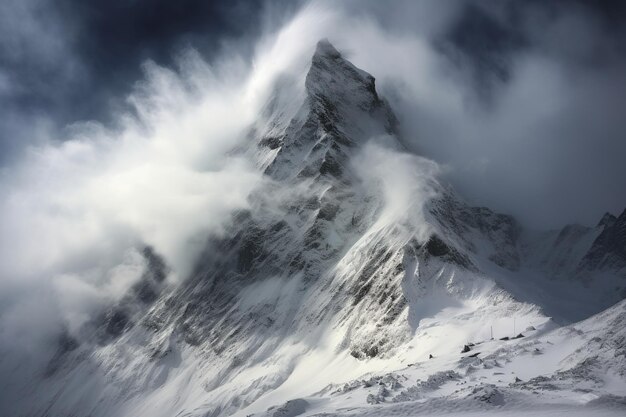 illustration of Gipfel ber den Wolken im Winter