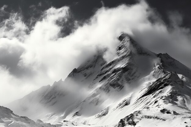 illustration of Gipfel ber den Wolken im Winter